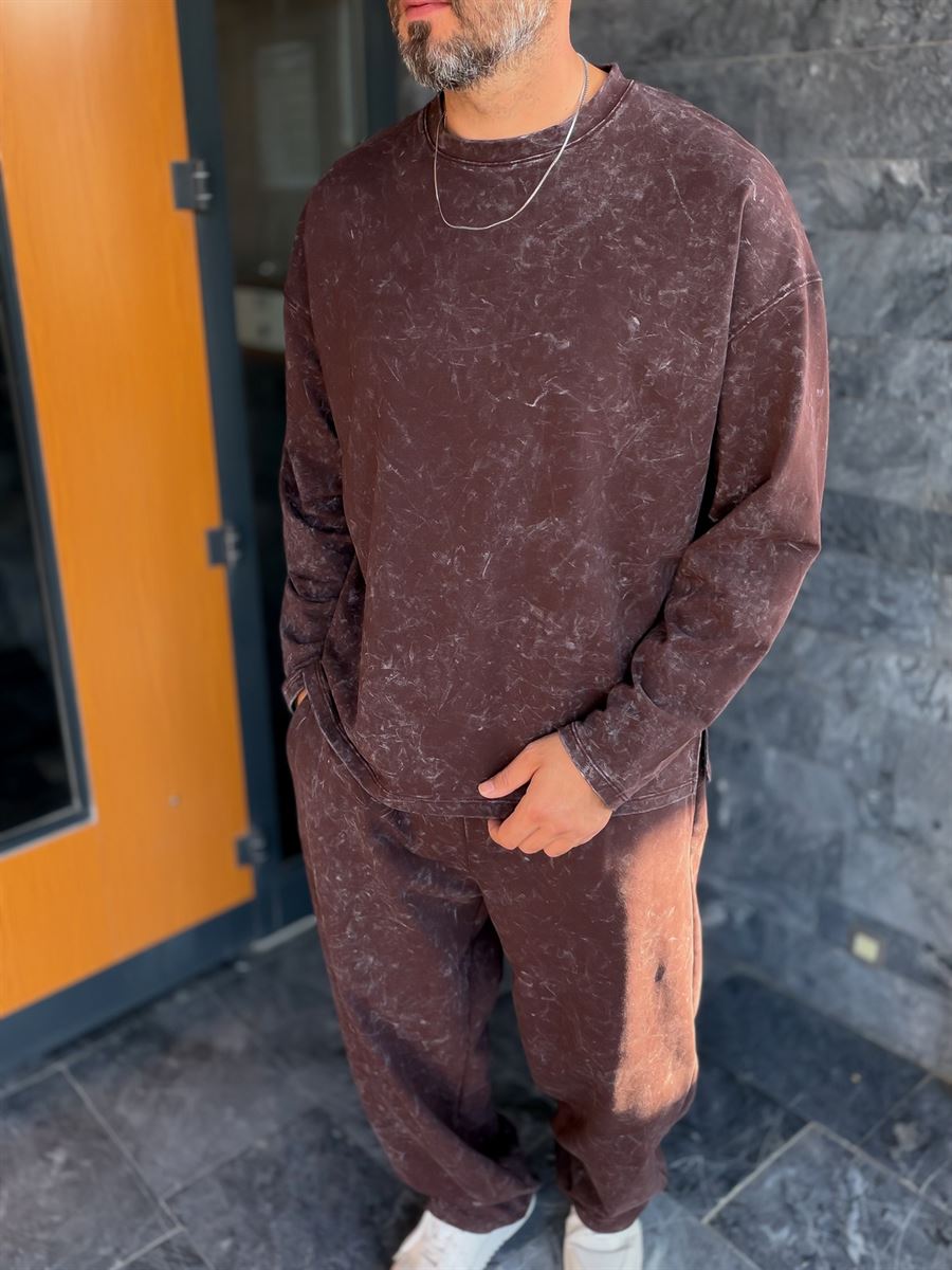 Burgundy Washed Oversized Sweatshirt RSP