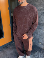 Burgundy Washed Oversized Sweatshirt RSP