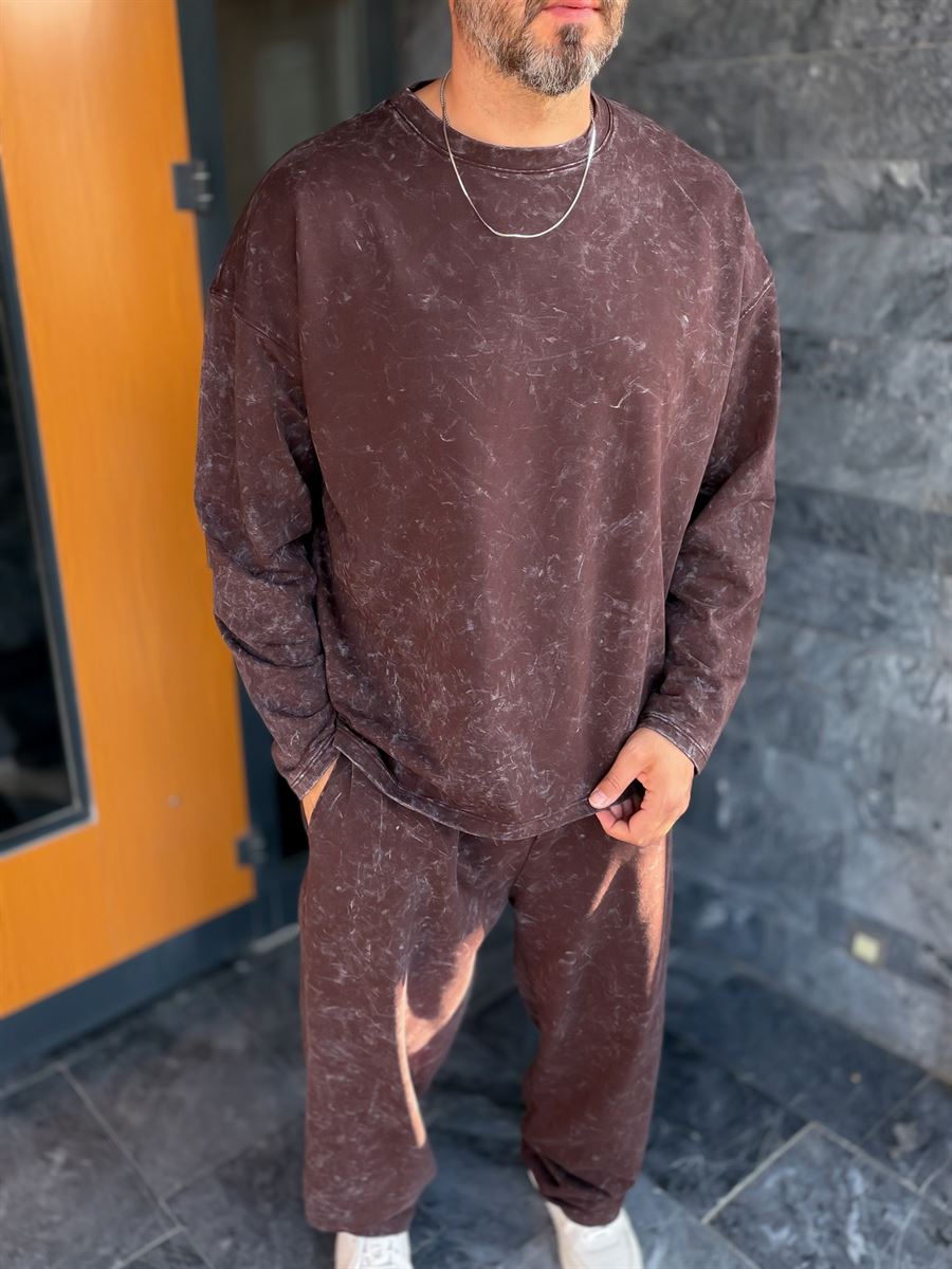 Burgundy Washed Oversized Sweatshirt RSP