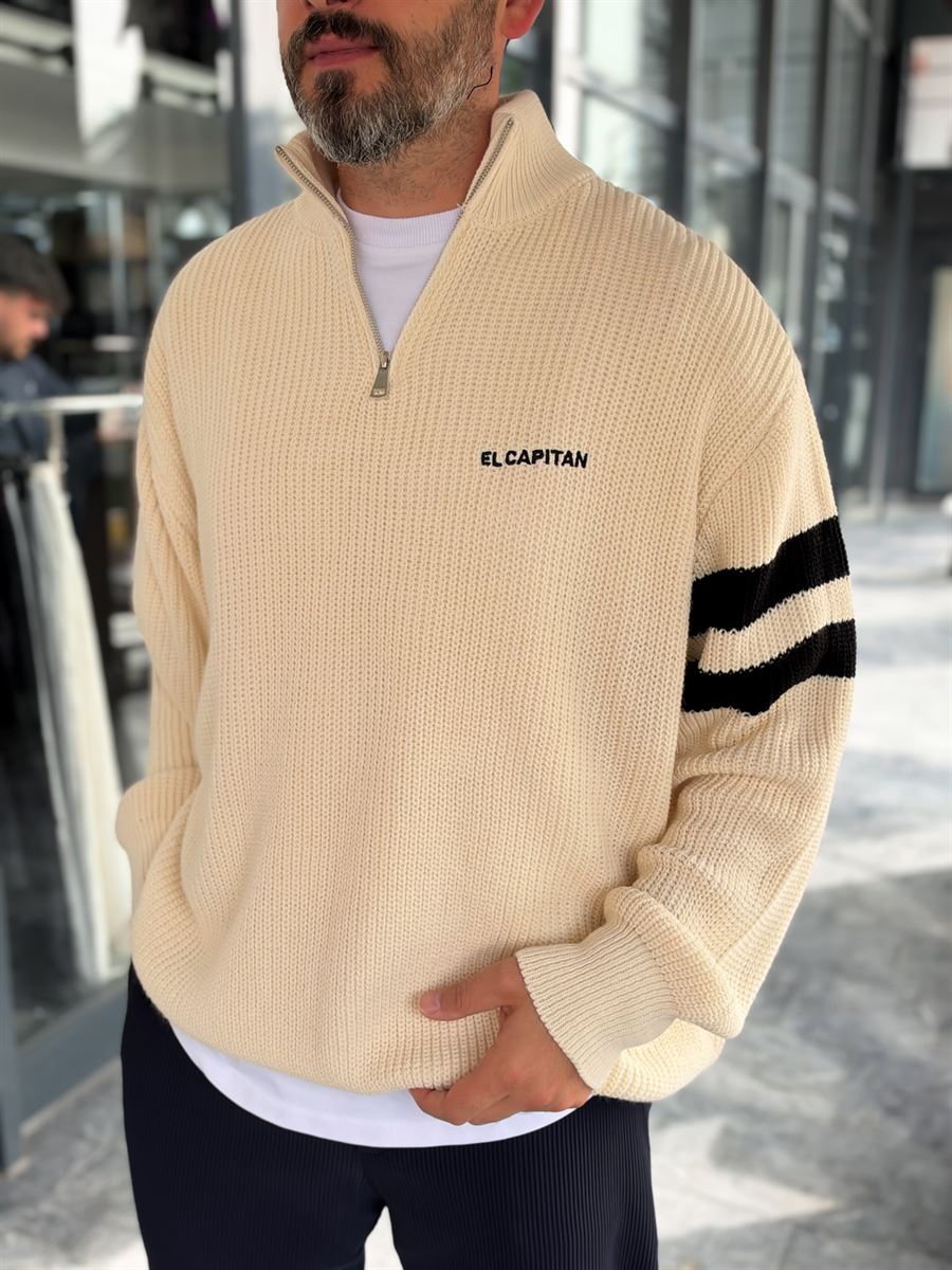 Beige El Capitan Knitted Sweatshirt PM-004