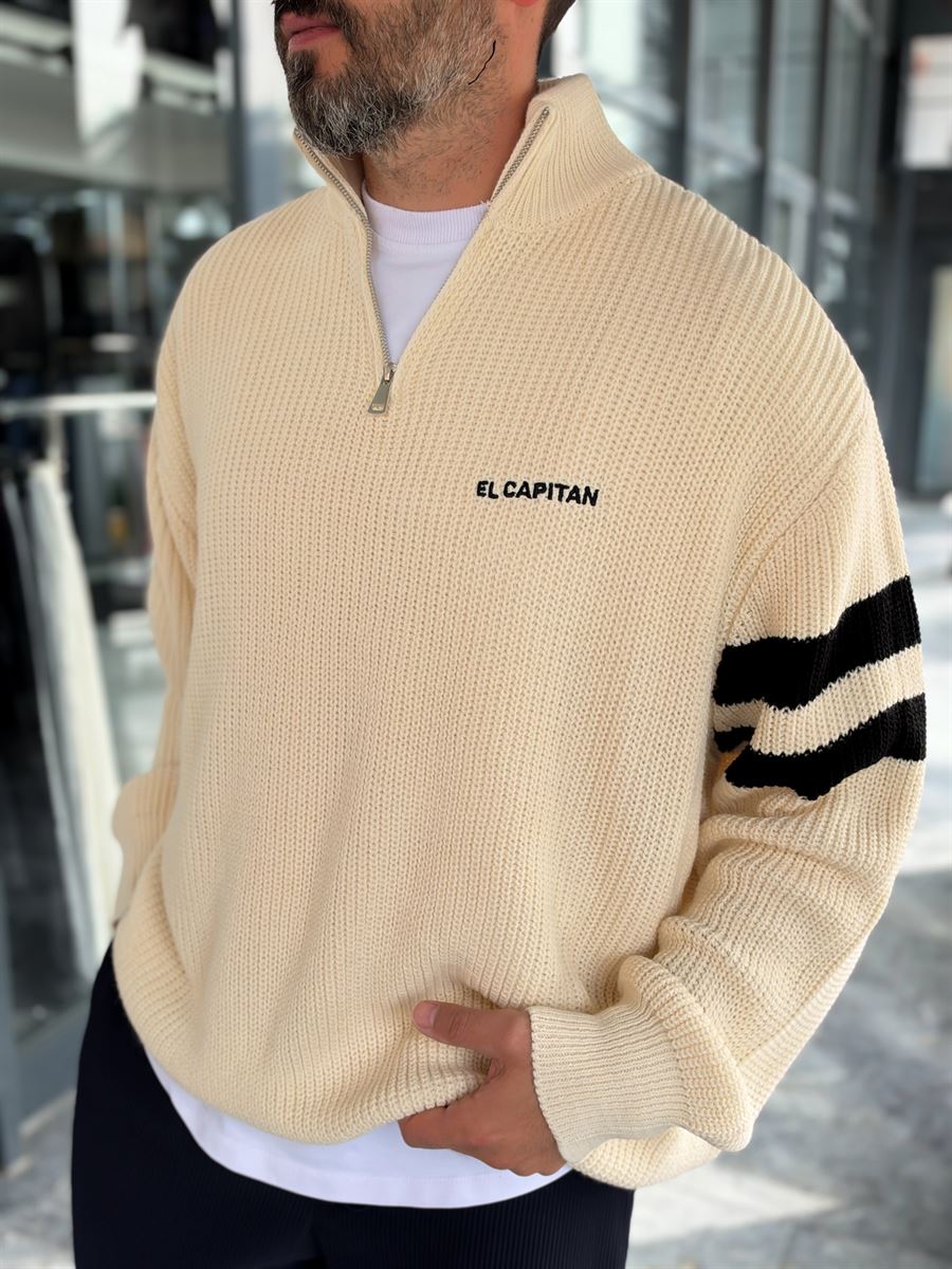 Beige El Capitan Knitted Sweatshirt PM-004