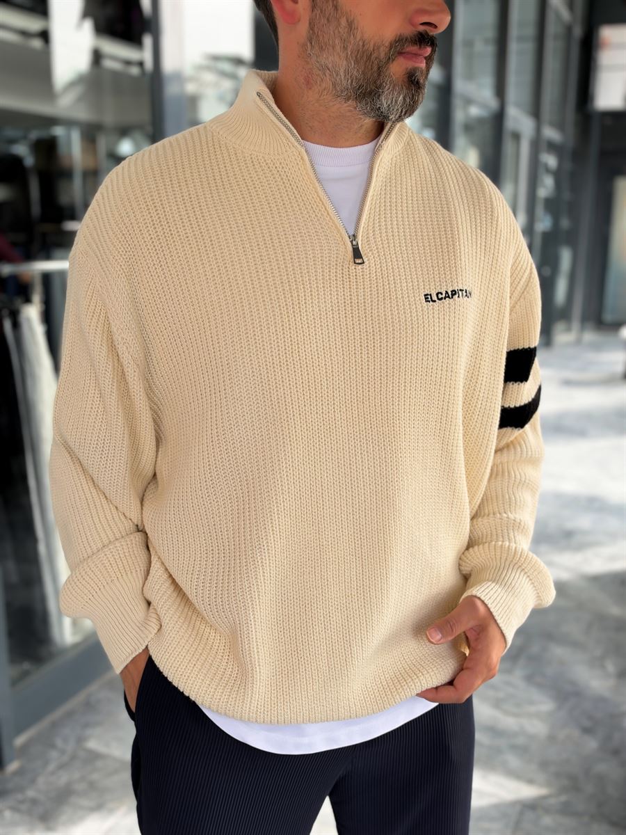Beige El Capitan Knitted Sweatshirt PM-004