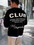 Black Club Knitted Oversized Sweatshirt PM-025