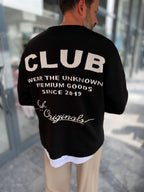 Black Club Knitted Oversized Sweatshirt PM-025