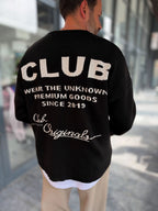 Black Club Knitted Oversized Sweatshirt PM-025