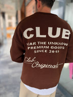 Brown Club Knitted Oversized Sweatshirt PM-025