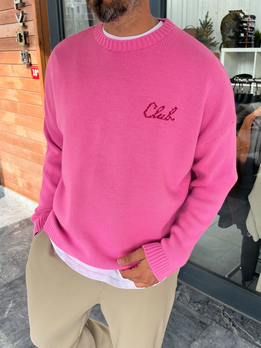 Pink Club Knitted Oversized Sweatshirt PM-025