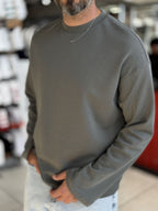 Khaki Lightweight Basic Oversized Sweatshirt ES-182