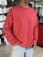 Red Lightweight Basic Oversized Sweatshirt ES-182