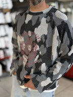 Black Oversized Sweatshirt with Panel Design ES-197