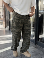 Khaki Camouflage Baggy Jeans WE-5149