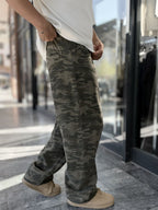 Khaki Camouflage Baggy Jeans WE-5149