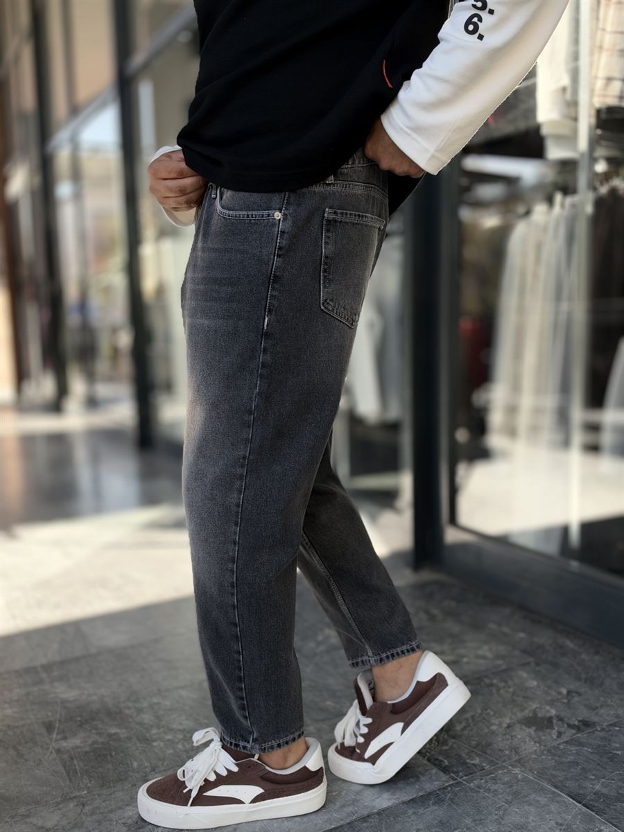 Anthracite Boyfriend Jeans with Stitch Effect WE-3222/2904