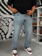 Light Blue Distressed Ripped Baggy Jeans GJ-17151/2/3/5
