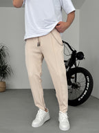 Stitched Zipped Relaxed Fit Pants