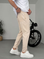 Stitched Zipped Relaxed Fit Pants
