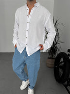 Button-Down Collar Oversize Shirt