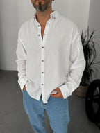 Button-Down Collar Oversize Shirt