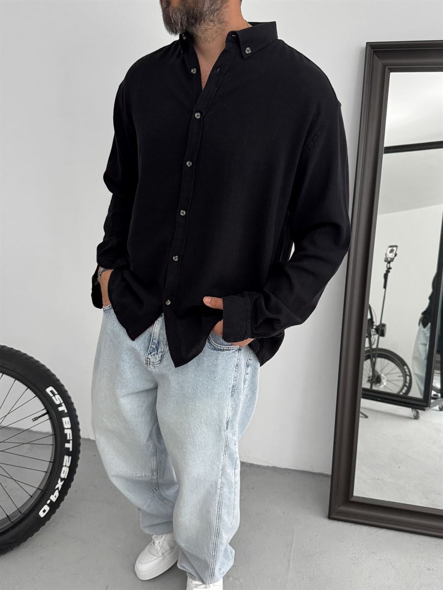 Button-Down Collar Oversize Shirt
