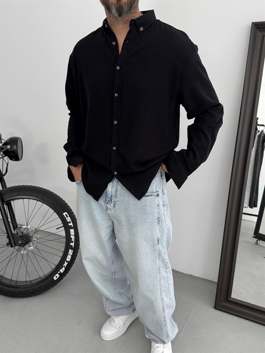 Button-Down Collar Oversize Shirt