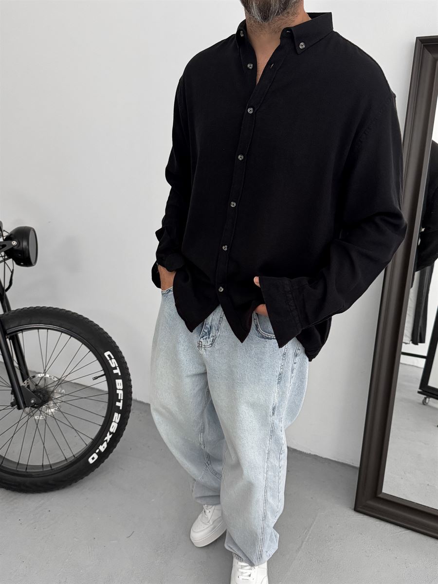 Button-Down Collar Oversize Shirt