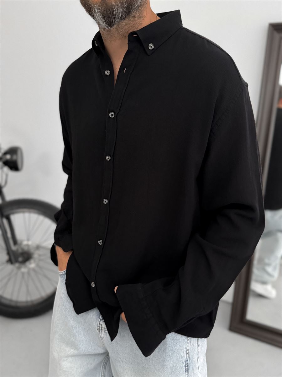 Button-Down Collar Oversize Shirt