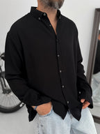 Button-Down Collar Oversize Shirt
