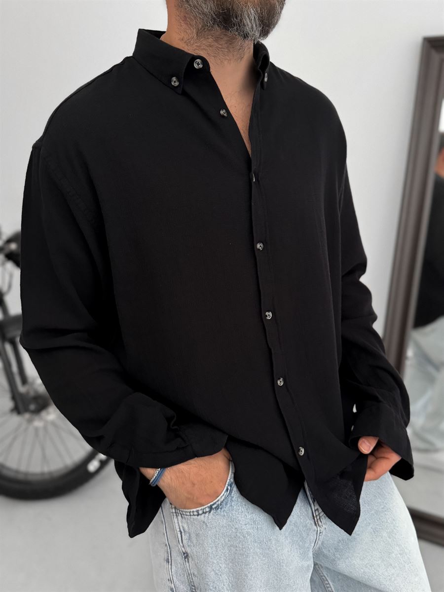 Button-Down Collar Oversize Shirt
