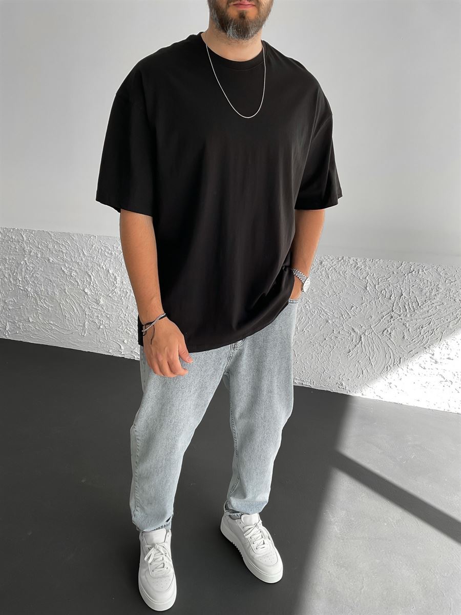 Slit Basic Oversize T-Shirt