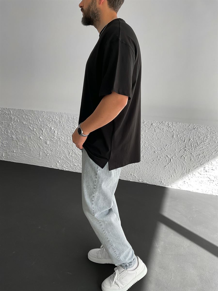 Slit Basic Oversize T-Shirt