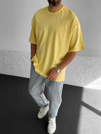 Slit Basic Oversize T-Shirt