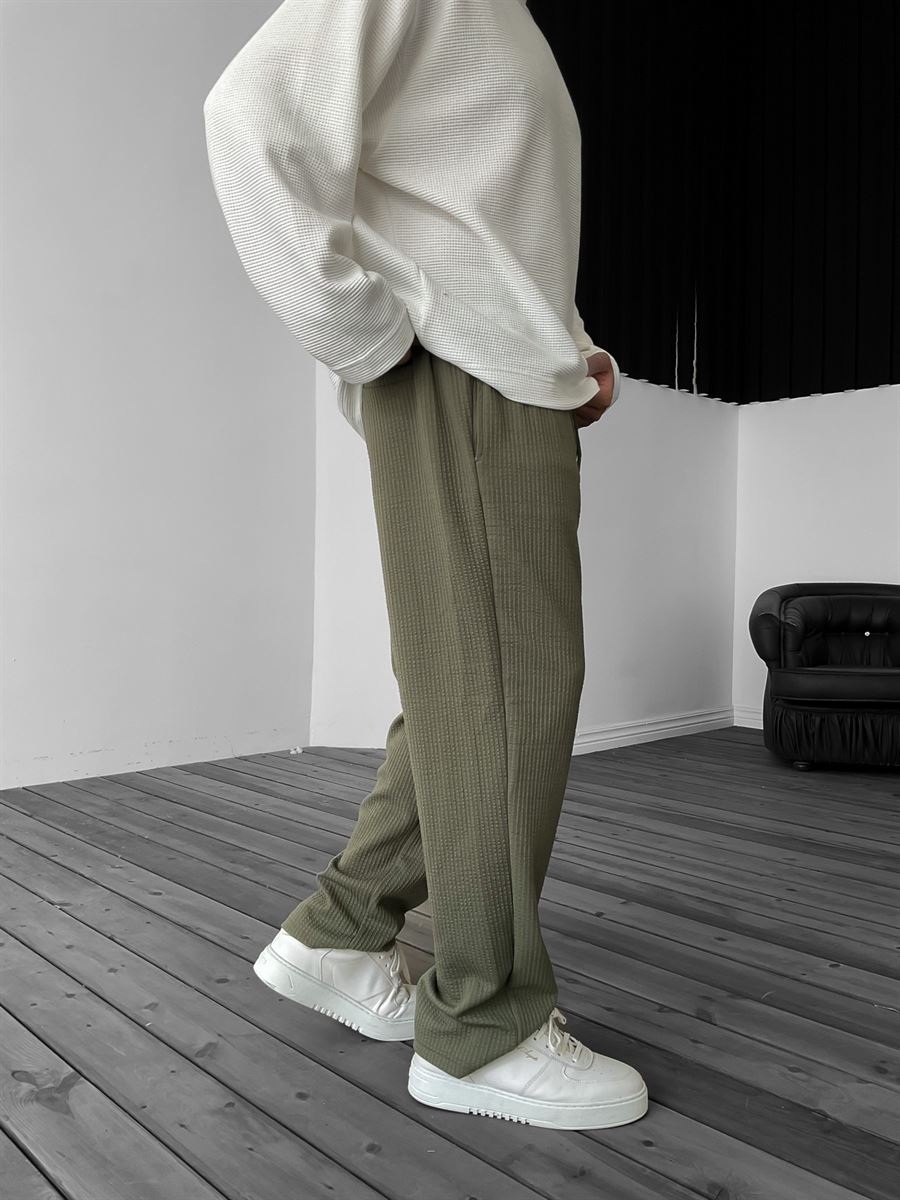 Embossed Straight Leg Pants