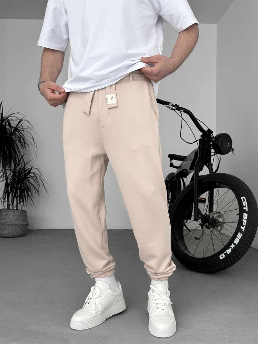 Sash Belt Elasticated Sweatpants