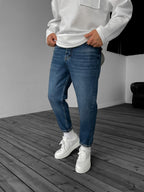 Navy Blue Effect Washed Boyfriend KE-1126/246/547