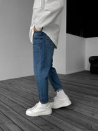 Navy Blue Effect Washed Boyfriend KE-1126/246/547