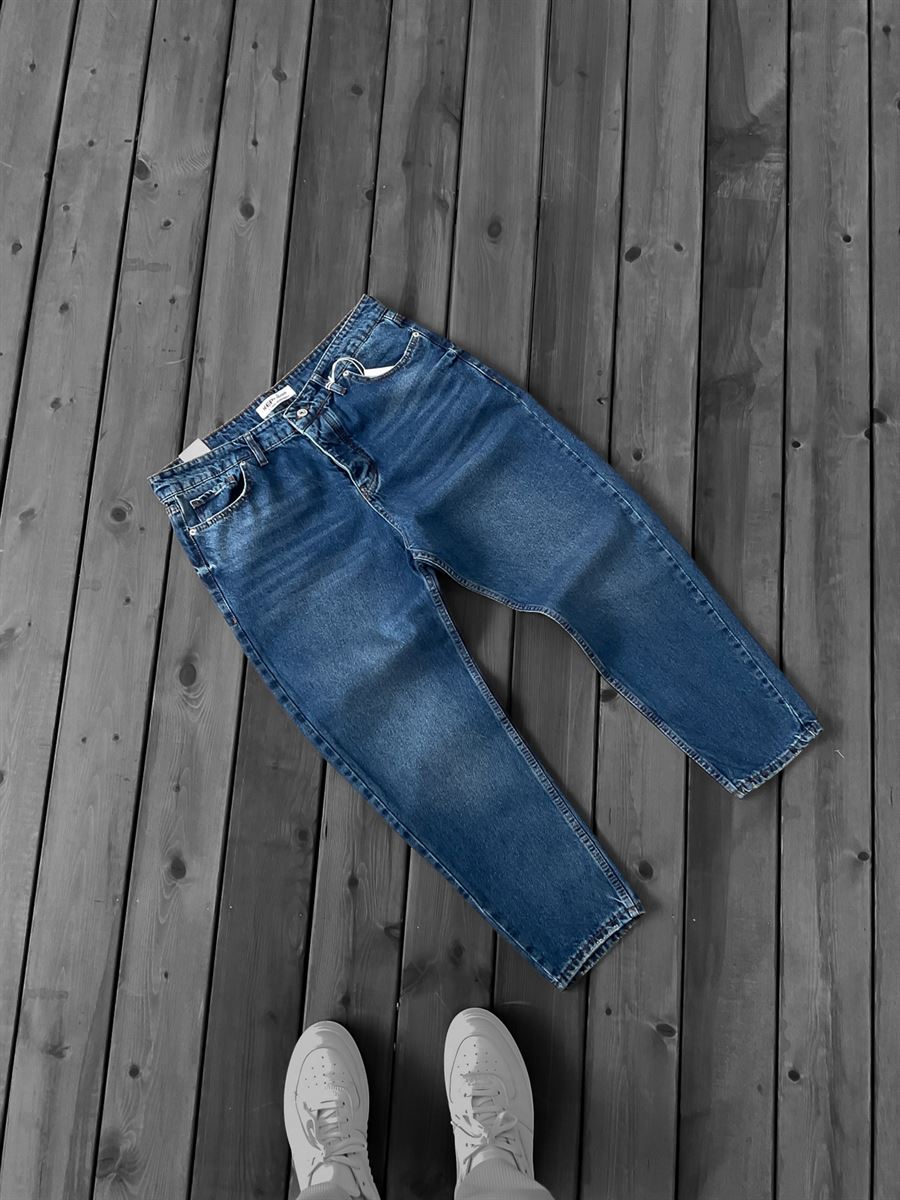 Navy Blue Effect Washed Boyfriend KE-1126/246/547
