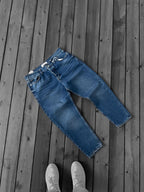 Navy Blue Effect Washed Boyfriend KE-1126/246/547