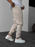 Fleece-Lined Sweatpants with Elastic Hem