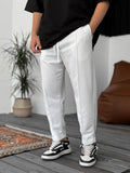 White Stitched Waffle Fabric Trousers KE-5036/5043