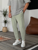 Stitched Waffle Fabric Pants