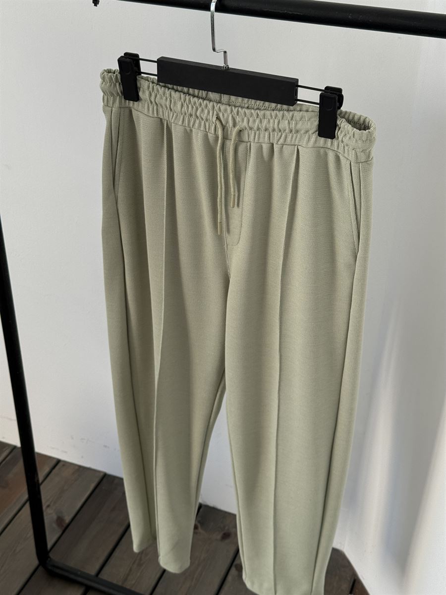 Stitched Waffle Fabric Pants