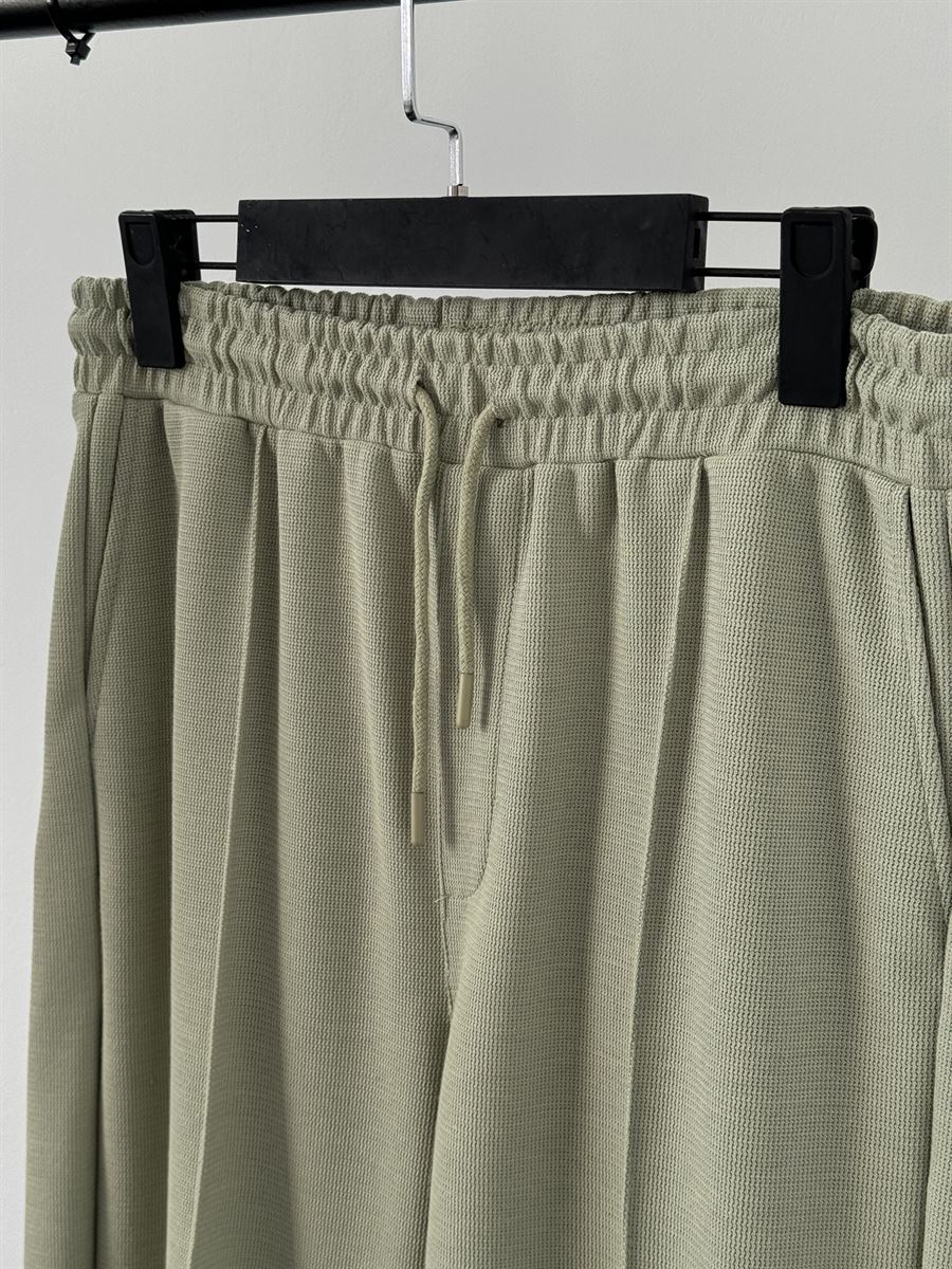 Stitched Waffle Fabric Pants