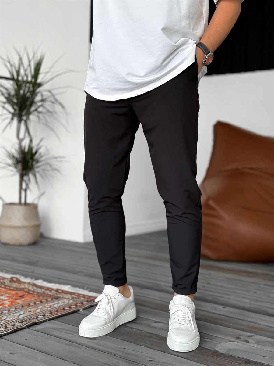 Slim Fit Parachute Tiered Pants