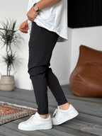 Slim Fit Parachute Tiered Pants