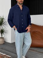 Navy Blue Basic Shirt G-5138