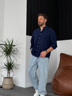 Navy Blue Basic Shirt G-5138