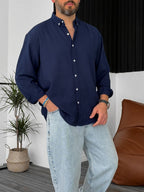 Navy Blue Basic Shirt G-5138