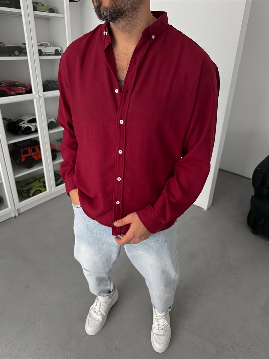 Burgundy Basic Shirt G-5138