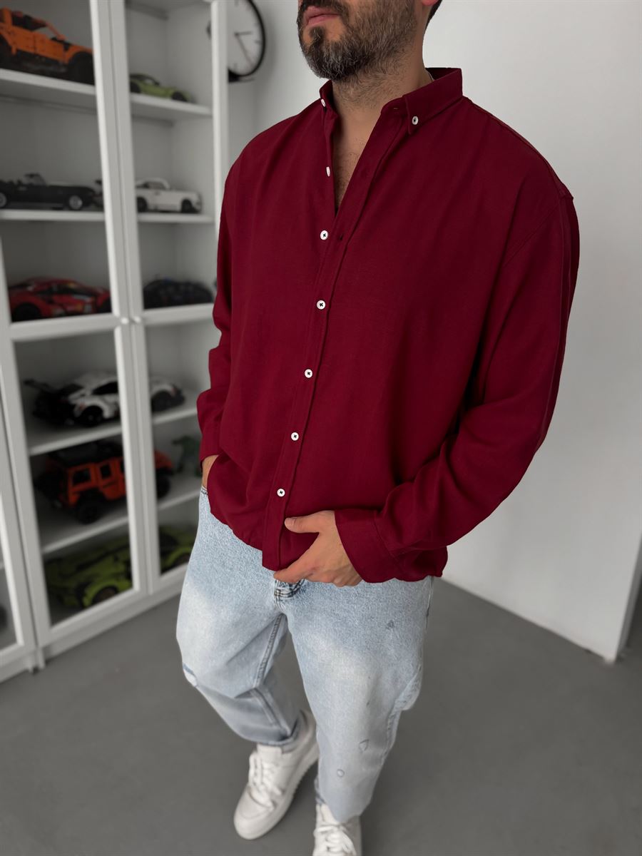 Burgundy Basic Shirt G-5138