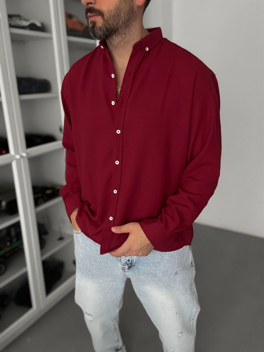 Burgundy Basic Shirt G-5138